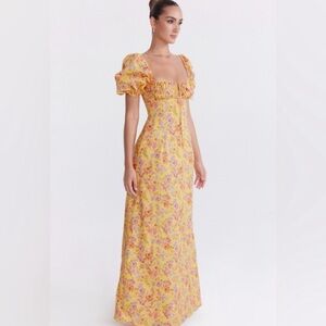 HOUSE OF CB Felizia Floral Puff Sleeve Sundress Size: XS